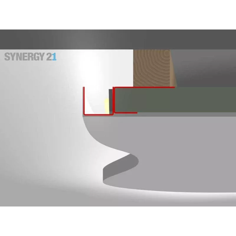 SYNERGY21 S21-LED-PR00002 LED-profiili 200cm, sinkitty teräs TYP-A Flex