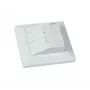 SYNERGY21 Keystone-moduulikannatin uppoasennus 2xTP-moduulille puhtaanvalkoinen pyöreä S216330V3