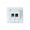 SYNERGY21 Keystone-moduulikannatin uppoasennus 2xTP-moduulille puhtaanvalkoinen pyöreä S216330V3