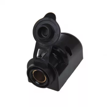 IWH pinta-asennettava DIN-pistorasia 12/24V 16A musta 019009