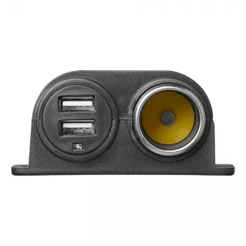 IWH 12/24V autopistorasia 2 USB-liitännällä, 4,2A kokonaisteho (019010)