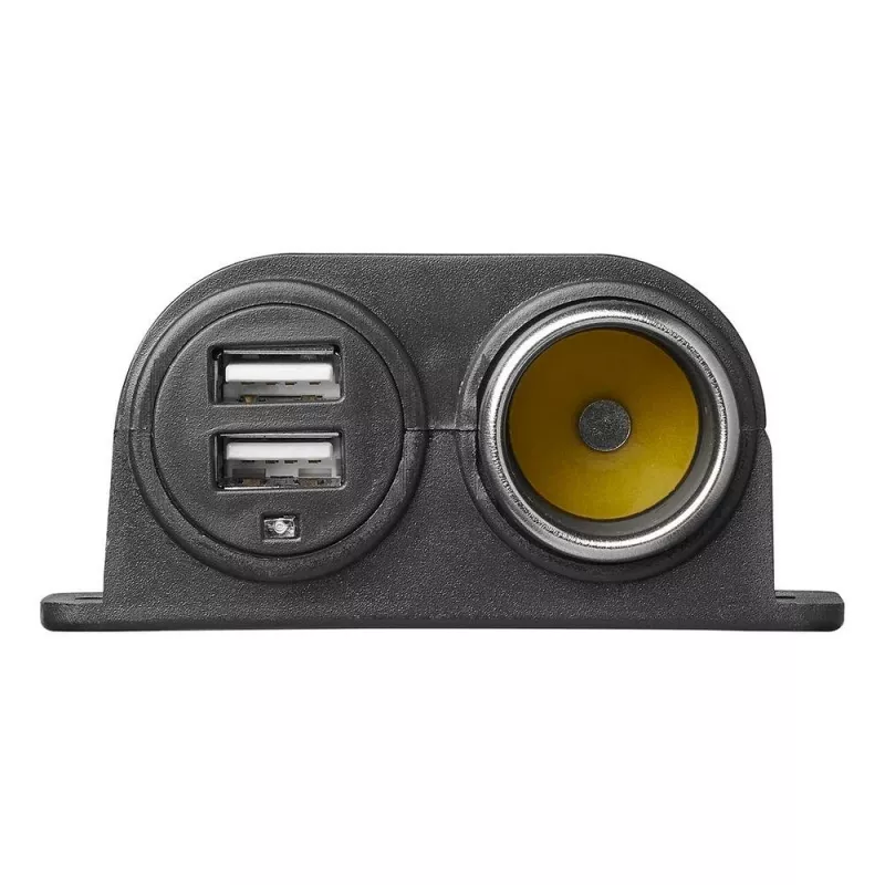 IWH 12/24V autopistorasia 2 USB-liitännällä, 4,2A kokonaisteho (019010)