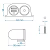 IWH 12/24V autopistorasia 2 USB-liitännällä, 4,2A kokonaisteho (019010)