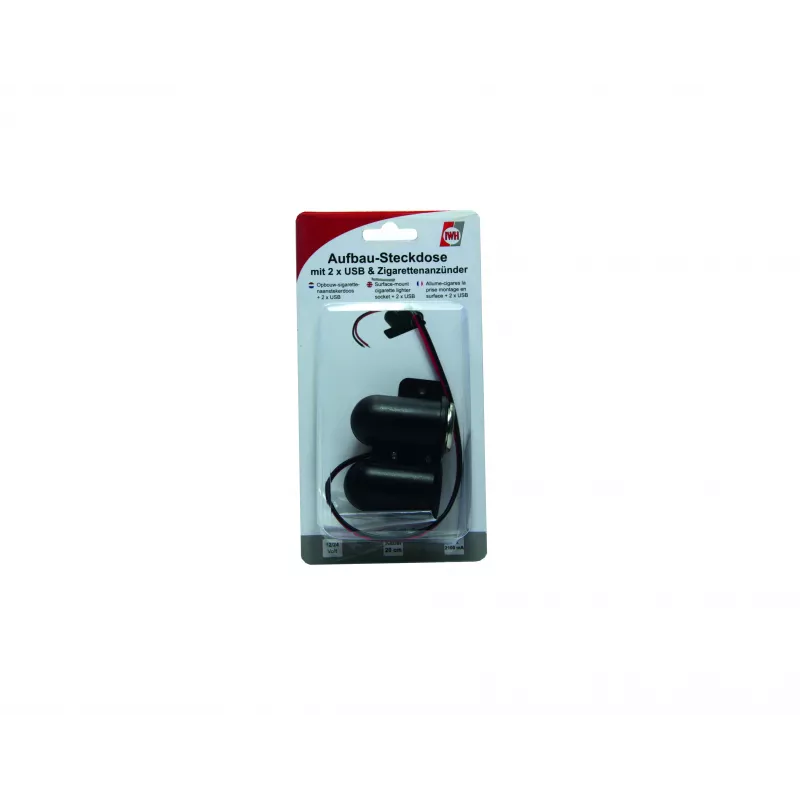 IWH 12/24V autopistorasia 2 USB-liitännällä, 4,2A kokonaisteho (019010)