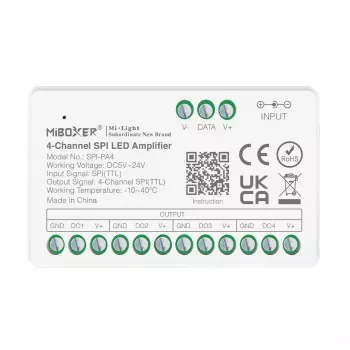 Synergy 21 Pixel LED Controller SPI-sarja 4-kanavainen vahvistin/toistin (SPI-PA4)