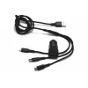 IWH Dual USB autolaturi 3-in-1 12/24V 3,4A musta (19061)