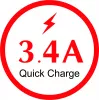 IWH Dual USB autolaturi 3-in-1 12/24V 3,4A musta (19061)