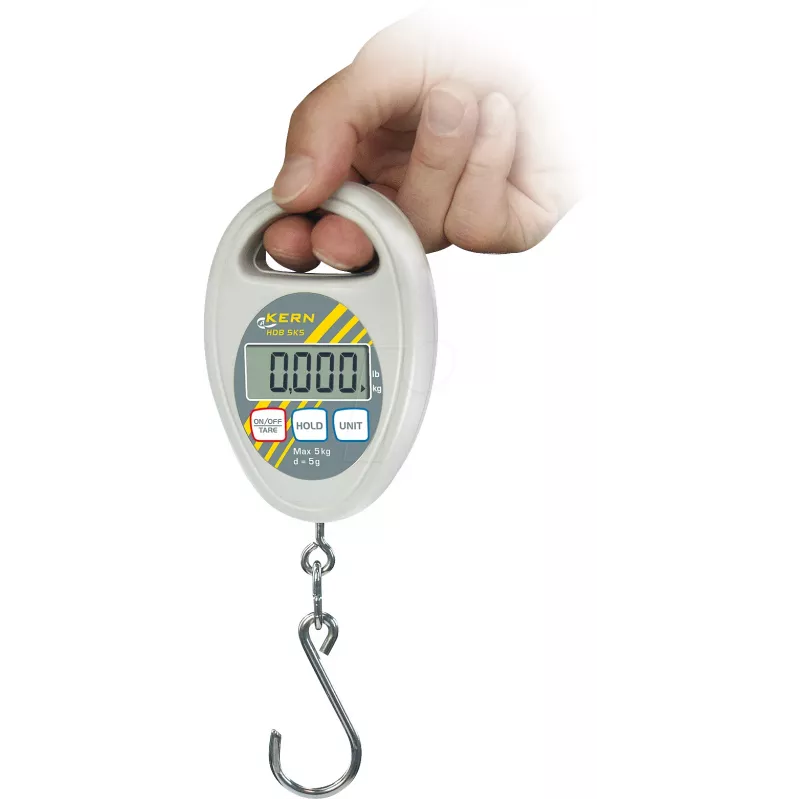 KERN HDB 5K5N digitaalinen riippuvaaka, 5 kg kapasiteetti, 5 g luettavuus