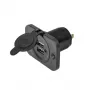 IWH USB kaksoisuppoasennuspistorasia 12/24V 2,1A 2x USB-A musta 019006