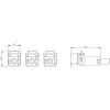 SIEMENS SENTRON 3VA runkoliitin 3 kpl:n pakkaus 3VA1 100/160 MCCB:lle 3VA91530JA11