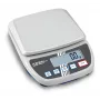 KERN EMS 12K0.1 tarkkuusvaaka, 12 kg x 0,1 g, ruostumaton teräsalusta, RS-232, verkko-/paristokäyttö