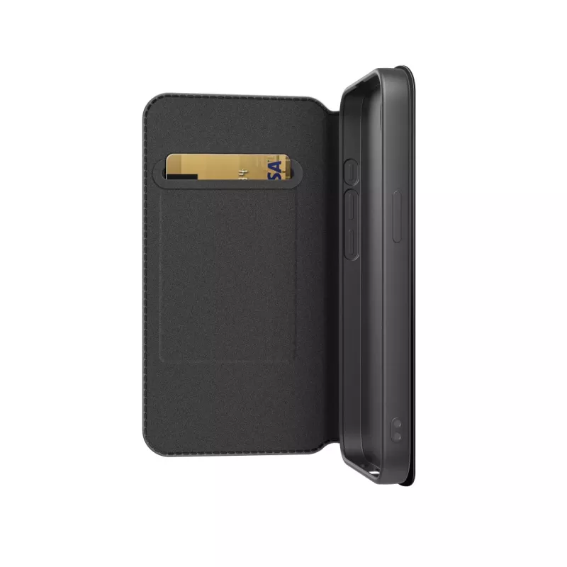 Black Rock Booklet Slim Folio -kotelo Apple iPhone 16e/17e -puhelimelle, musta 00229688
