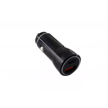 IWH Dual USB-C autolaturi 2.1A musta 019053