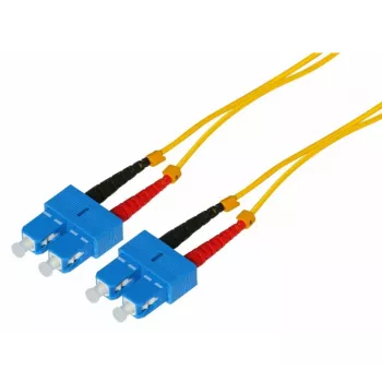 Tecline kuitu-patchkaapeli HD, 9/125 µm, Singlemode, OS2, SC Duplex - SC Duplex, keltainen, 15 m 799SS15
