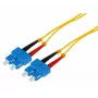 Tecline kuitu-patchkaapeli HD, 9/125 µm, Singlemode, OS2, SC Duplex - SC Duplex, keltainen, 15 m 799SS15