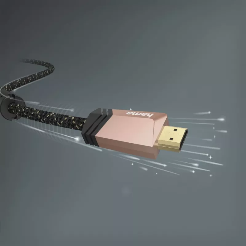 Hama 00205024 HDMI-kaapeli 0,75 m HDMI Type-A (Standard) musta, pinkki