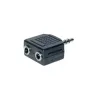 exertis Connect äänenjakokaapeli - 3,5 mm stereo uros - 2x naaras, 0,2 m, musta 64650