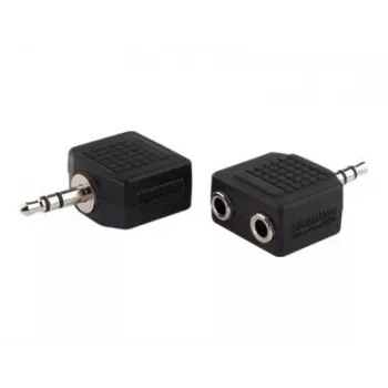 exertis Connect äänenjakokaapeli - 3,5 mm stereo uros - 2x naaras, 0,2 m, musta 64650