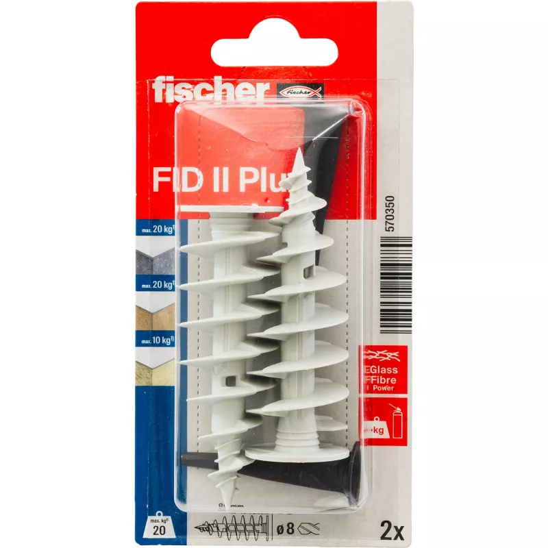 Fischer FID II Plus eristystulppa 80 mm, 2 kpl 570350
