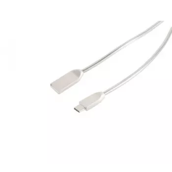 EXERTIS CONNECT USB-lataus- ja synkronointikaapeli A - Type-C 3.1 teräs hopea 1,6m 39910217
