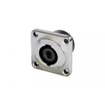 Neutrik NLT4MPXX speakON 4-napainen asennusliitin, musta, juotuskupit, 30 A