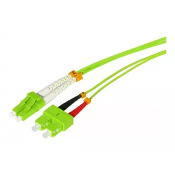 Tecline HD OM5 kuitu-patchkaapeli, LC Duplex - SC Duplex, 50/125 µm, limetinvihreä, 10 m 796LS10