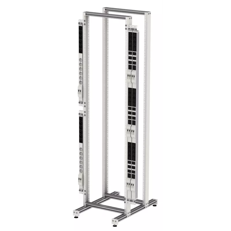 EFB PRO-PDU01.GR PDU-asennuskulmasarja, 1 HE, RAL 7035 vaaleanharmaa, 2 kpl