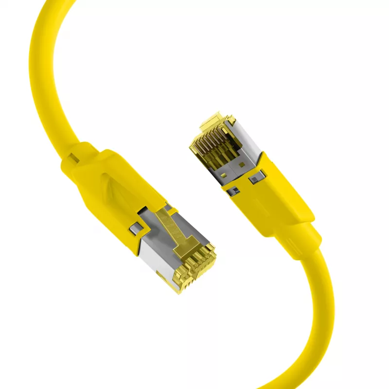 EFB Elektronik RJ45 patch-kaapeli Cat.6A S/FTP LSZH keltainen 0,15m (K8560GE.0,15)
