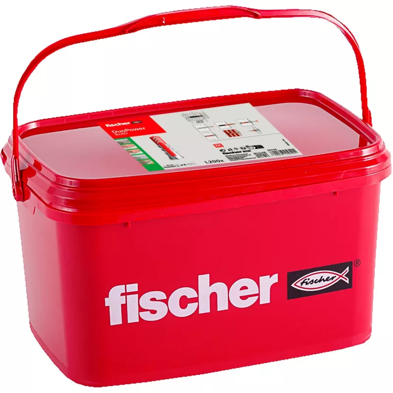 Fischer DuoPower 8x40 yleisproppu, 1 200 kpl, harmaa/punainen 564116