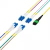 EFB Elektronik MPO-PLUS/APC(F)-LC OS2 8-säikeinen tyyppi B runkokaapeli, LSZH, keltainen, 1m MPOF08LCOS2-1