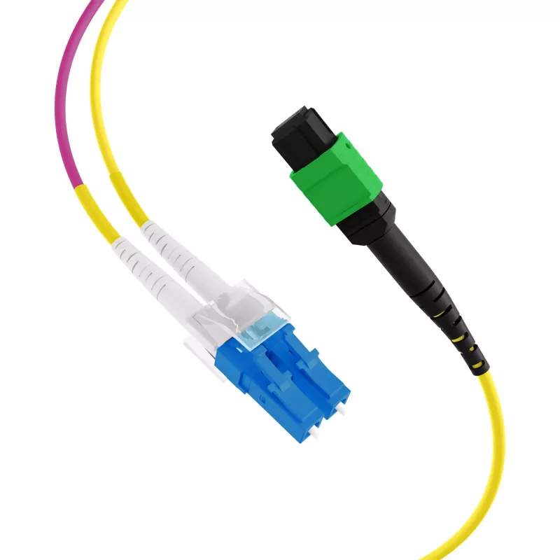 EFB Elektronik MPOF12LCOS2-2 MPO-PLUS/APC(F)-LC runkokaapeli OS2 12 säiettä tyyppi B LSZH keltainen 2m