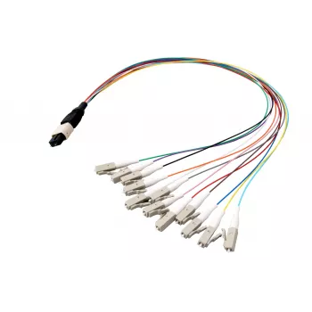 EFB Elektronik MPO-PLUS/APC(M)-LC haaroituskaapeli OS2 12 säiettä tyyppi B LSZH keltainen 1m MPOM12LCOS2-1