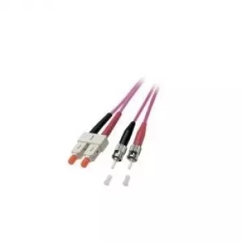 EFB Elektronik duplex-jumpperi SC-ST 50/125µm OM4 LSZH Erika violetti 3,0mm 20m O0347.20