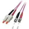 EFB Elektronik duplex-jumpperi SC-ST 50/125µm OM4 LSZH Erika violetti 3,0mm 20m O0347.20