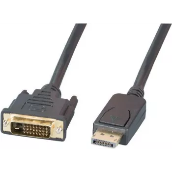 EFB Elektronik DisplayPort - DVI-D kaapeli, 2 m, musta, valettu, peukaloruuvit K5564SW.2