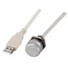 EFB IP67 asennus-USB 2.0 Type-A naaras-naaras, M20 kierre, 0,5 m kaapeli, huoltoportti IP67EBUSBA-A0,5FLHS