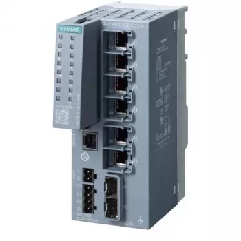 Siemens SCALANCE XC206-2SFP G Managed Industrial Ethernet -kytkin, 6x Gigabit RJ45, 2x SFP, DIN-kisko, 24V DC, -40 - 70°C 6GK52062GS002AC2
