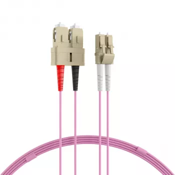 EFB-Elektronik duplex-jumpperi LC-SC 50/125µ OM4 LSZH Erika violetti 2,0 mm 30 m O0323.30