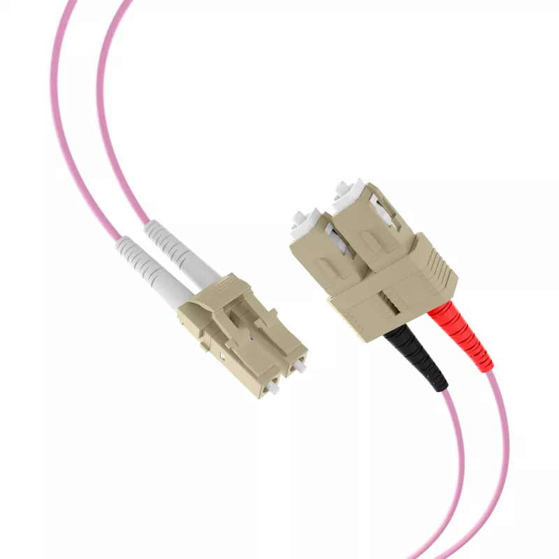 EFB-Elektronik duplex-jumpperi LC-SC 50/125µ OM4 LSZH Erika violetti 2,0 mm 30 m O0323.30