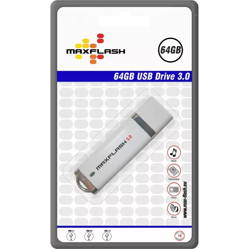 MEMORYSOLUTION MAXFLASH 64GB USB 3.0 Highspeed -USB-muistitikku, Retail