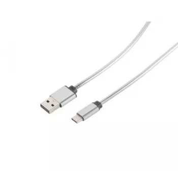 Exertis Connect 39910214 USB-C - USB-A -kaapeli, 1 m, USB 3.2 Gen 1, hopea