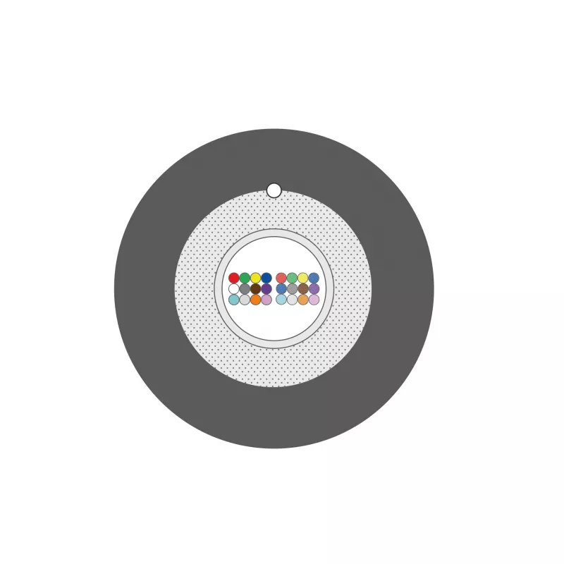 INFRALAN U-DQ(ZN)BH OS2 24E (1x24) Eca 3000N LSZH musta, 7,5 mm G657A1 kuitukaapeli 54424D1E-CPR