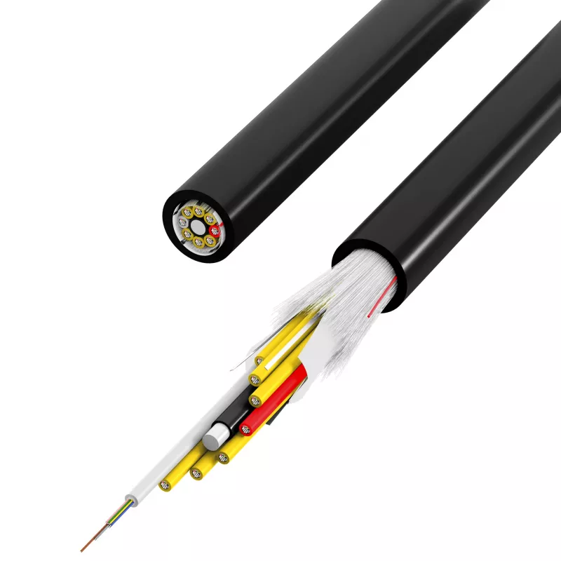 INFRALAN U-DQ(ZN)BH OS2 48E (4x12) Eca 5000N LSZH musta 11,2mm G657A1 kuitukaapeli 54448.1D-E5