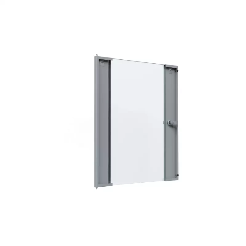 EFB Elektronik lasiovi X-Rack seinäkaapille 15U harmaa RAL7035 3/3 WGX-TUR15GR.G