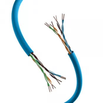 INFRALAN Cat.6A 500 MHz U/UTP 4-parinen asennuskaapeli, AWG23, CPR B2ca, RAL5015 sininen, 305m 99960.305-CPR