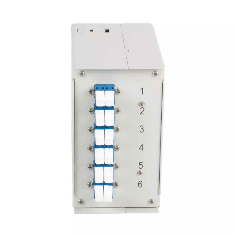 EFB Elektronik DIN-kiskorasian OS2 6x LC-Duplex-liitin ilman pigtaileja (BHS60921.6)