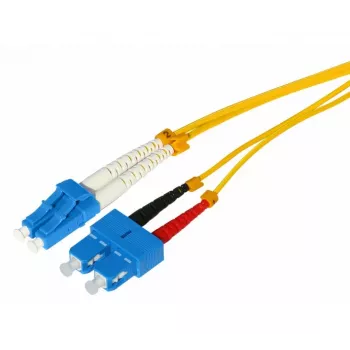 Tecline HD yksimuoto OS2 kuitupatchkaapeli, LC Duplex - SC Duplex, 9/125 µm, keltainen, 7,5 m (799LS07)