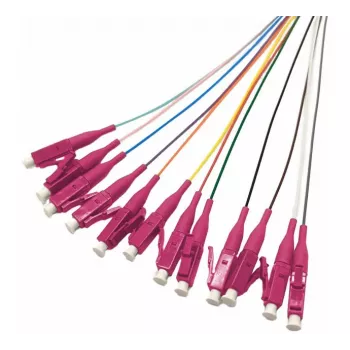 Tecline lasikuitupigtailit, OM4, värillinen, LC/UPC, 2,0 m, 12 kpl 20500017