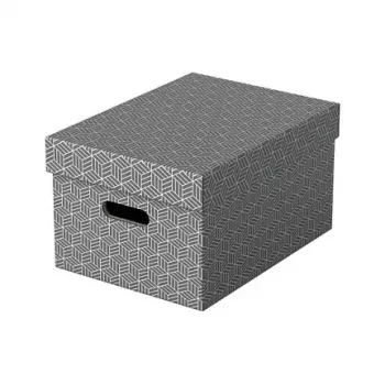 Esselte säilytyslaatikko Home M, 17,5 L, 26,5 x 36,5 x 20,5 cm, 3 kpl:n pakkaus, valkoinen/harmaa (628283)