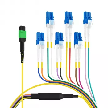 EFB Elektronik MPO-PLUS/APC(F)-LC trunk-kaapeli OS2 12 kuitua tyyppi B LSZH keltainen 3 m MPOF12LCOS2-3